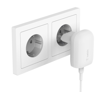 Câble USB BELKIN 30w USB-C PD PPS Wall Charger White w/1m PVC C-LTG cable - Belkin