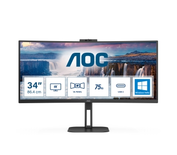 Moniteur Aoc Online 34 CU34V5CW/BK Curved webcam - Aoc