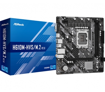 Carte Mère Asrock H610M-HVS/M.2 R2.0 S1700 mATX Intel H610 2xDDR4 retail - Asrock