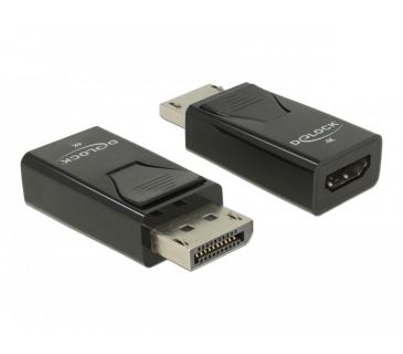 Adaptateur Ecran Delock DELOCK DP 1.2 St - HDMI Bu 4K Passiv Black