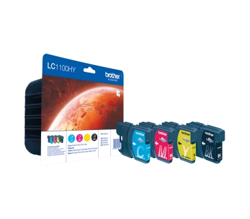 Cartouche d encre Brother INK Cartridge LC1100HY VALUE PACK (B C M Y) Blister - Brother