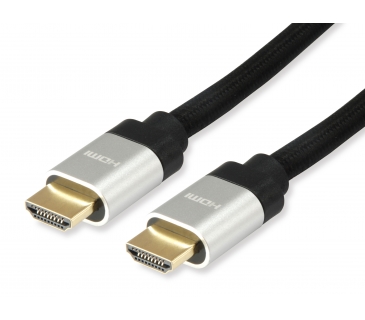Câble Ecran HDMI UHS E.Gewebe 2.1 A-A St/St 10.0m 8K60Hz HDR sw - Equip