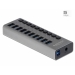 DELOCK Externer SuperSpeed USB Hub with 10 Ports + Schalter