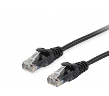 Câble Réseau Cat6 Patchkabel Cat6A U/UTP 2xRJ45 1.00m Black LSZH - Equip