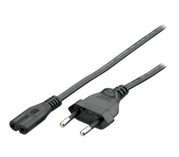 Multiprise Netzanschlusskabel Equip EURO -> IEC C7 St/Bu 1,80m Black bulk - Equip