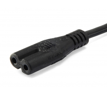 Multiprise Y-Netzverlangerung IEC C7 - 2pin 3M St/Bu Black - Equip