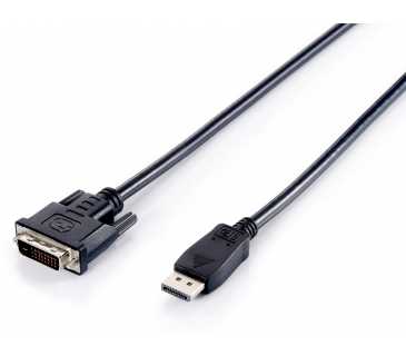 Câble Ecran Displayport Cable auf DVI(24+1)(S/S) 2.00m Black - Equip