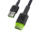 GreenCell USB-A to USB-C (ST - ST) 1,2m GreenCell Backlight Green LED Black