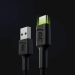 GreenCell USB-A to USB-C (ST - ST) 1,2m GreenCell Backlight Green LED Black