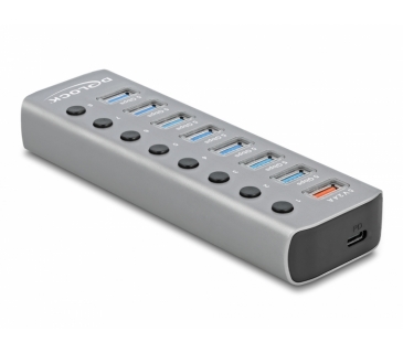 HUB Adapter USB / A / C Multi DELOCK HUB USB 3.2Gen1 7Port +Schnellladeport +USB-C PD 3.0