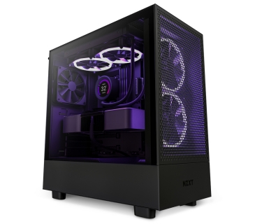 Boîtier NZXT H5 FLOW RGB ALL Black MidiTower - NZXT