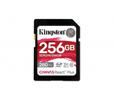 Carte Mémoire SD Card 256GB Kingston SDXC React+ 280R/150W Reader retail retail - Kingston