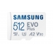 EVO PLUS microSD 512GB 2024 incl. SD Adapter memory card UHS-I U3 Full HD and 4K UHD 160MB/s read BE (P) - Samsung