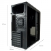 Boîtier LC-Power Midi-7041B-ON (2xUSB-A 3.2/1x2.0) - LC Power