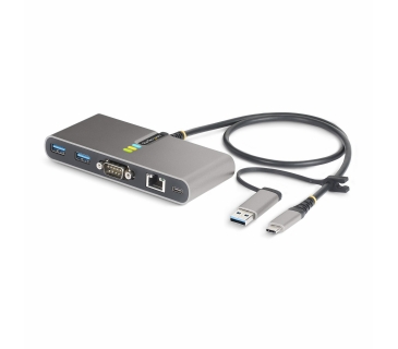 Câble USB 2-Port USB-C/USB-A Hub - GbE and RS232 - Startech