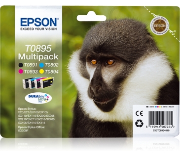 Cartouche d encre Epson Ink Cartridge T0895 Multipack Blister Pack RS W/ RF+AM securit - Epson