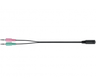 Cables Divers MiniJack Headset with Line-Mic 126-34, Headset, Head-band, Calls/Music, Black, Binaural, 1.2 m