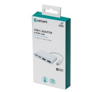 HUB Adapter USB / A / C Multi USB-C Hub 2 x USB-C 5 Gbps ports + 2 x USB3.0 5 Gbps ports
