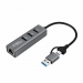 USB 3.0 Hub 4-Port with Ethernet and USB-C & A Connectors