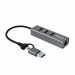 USB 3.0 Hub 4-Port with Ethernet and USB-C & A Connectors