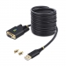 STARTECH.COM 10ft/3m USB to Null Modem Serial Adapter Cable COM Retention FTDI USB-A to RS232 Changeable DB9 Screws/Nuts - Startech