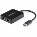 USB 3.0 to Dual Port Gigabit Ethernet Adapter NIC w/ USB Port - Startech