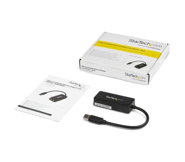 Câble USB USB 3.0 to Gigabit Ethernet Adapter NIC w USB Port - Black - Startech