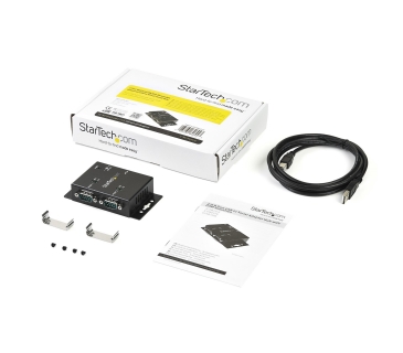Câble USB 2 Port Industrial Wall Mountable USB to Serial Adapter Hub with DIN Rail Clips - Startech