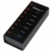 7 Port USB 3.0 Hub - Desktop or Wall-Mountable Metal Enclosure - Compact Portable USB Hub - Upright Ports for Easy Plug-in - Ideal for Mac and Ultrabook - Transfer files at 5 Gbps - Startech