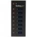 7 Port USB 3.0 Hub - Desktop or Wall-Mountable Metal Enclosure - Compact Portable USB Hub - Upright Ports for Easy Plug-in - Ideal for Mac and Ultrabook - Transfer files at 5 Gbps - Startech