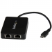 USB-C TO DUAL GIGABIT Ethernet ADAPTER WITH USB (TYPE-A) POR