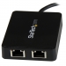 USB-C TO DUAL GIGABIT Ethernet ADAPTER WITH USB (TYPE-A) POR