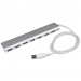 7 Port Compact USB 3.0 Hub with Built-in Cable - Aluminum US