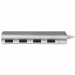 4 Port Portable USB 3.0 Hub with Built-in Cable - Aluminum a