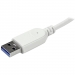 4 Port Portable USB 3.0 Hub with Built-in Cable - Aluminum a