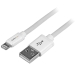 2m (6ft) Long White Apple 8-pin Lightning Connector to USB C