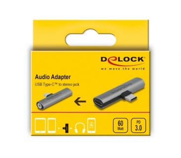 Adaptateur Audio Video DELOCK Audio Adapter USB Typ-C Klinkenbuchse und USB Typ-C