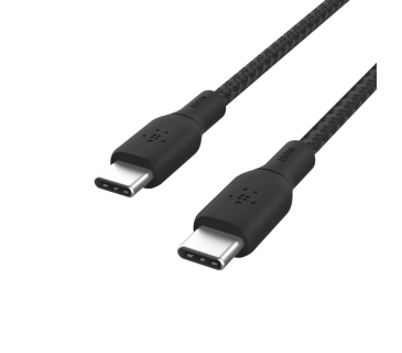 Câble USB 100w USB-C to USB-C Braided Cable 2M Bla - Belkin