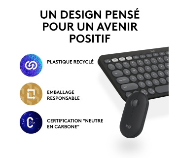 Clavier Logitech Pebble 2 Combo TONAL GRAPHITE US INTL N/ - Logitech