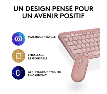 Clavier Logitech Pebble 2 Combo TONAL ROSE US INTL N/A - Logitech
