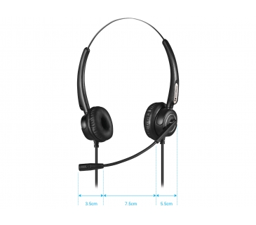 Casque Micro Sandberg USB Office Headset Pro Stereo USB Office Headset Pro Stereo, Headset, Head-band, Office/Call center, Black, Binaural, Button