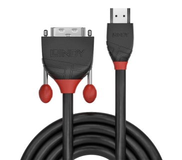 Câble Ecran HDMI an DVI-D Single Link Cable 5.00m, Black Line