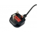 IEC-Stromkabel UK-BS1363 - C13 2m St/Bu Black - Equip