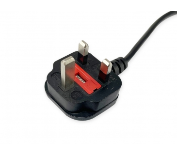 Multiprise IEC-Stromkabel UK-BS1363 - C13 2m St/Bu Black - Equip