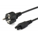 IEC-Stromkabel Schuko - C5 3m St/Bu Black - Equip