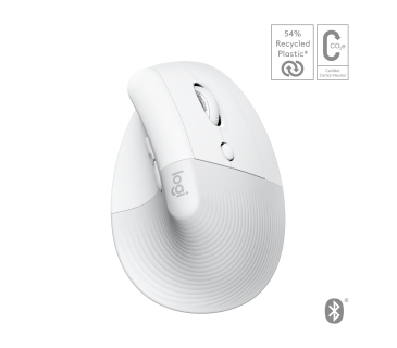 Souris Logitech Lift for Mac Vertical Ergonomic Mouse -OFF-WHITE/PALE GREY - EMEA - Logitech