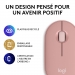 Logitech Pebble Mouse 2 M350s TONAL ROSE BT N/A - Logitech