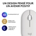 Logitech Pebble Mouse 2 M350s TONAL WHITE BT N/A - Logitech