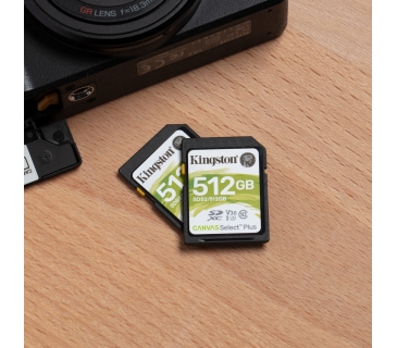 Carte Mémoire 512GB SDXC Canvas Select Plus 100R C10 UHS-I U3 V30