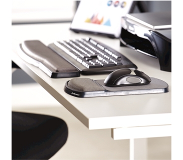 Tapis souris Fellowes - hoogte verstelbare muismat/ polssteun - Grafiet